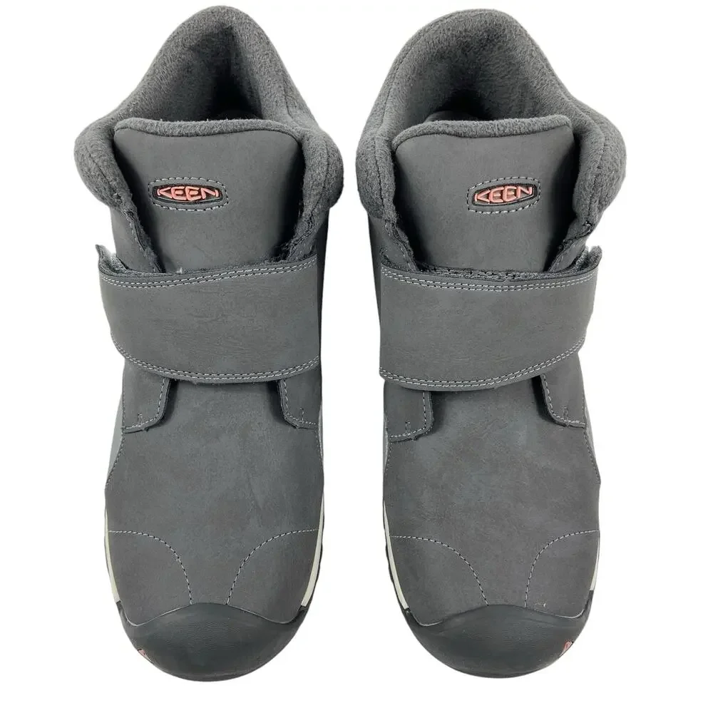 Keen Waterproof Leather Snow Boots Gray 100g Insulation Kids Size 5Y